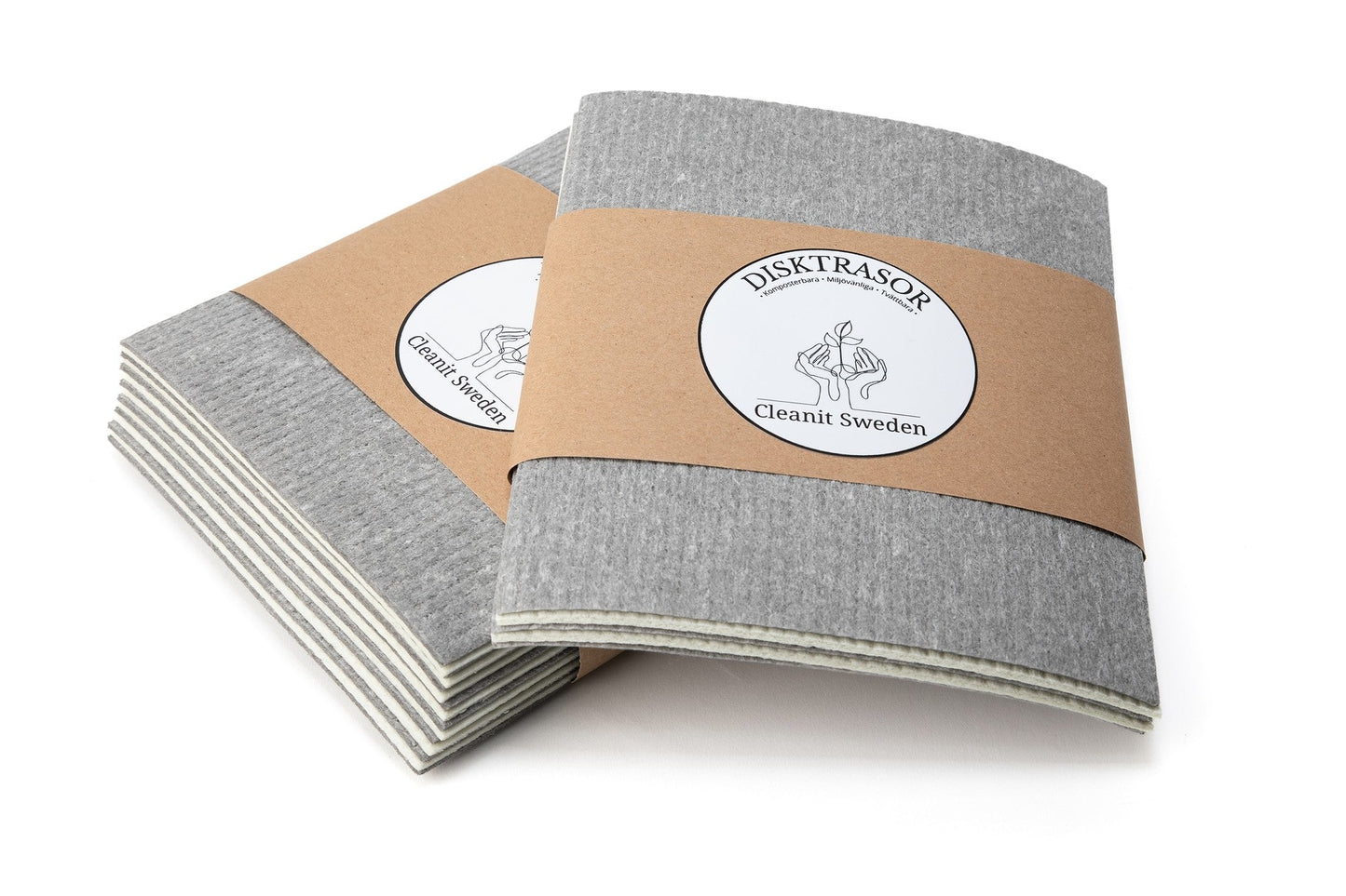 Disktrasor stilrena 5st vit/grå